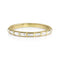 nine baguette-cut diamonds<br>architecturally set east-west style within<br>the brushed yellow gold band <span class='visuallyhidden'>Call or text 323-404-2959 if you need shopping assistance.</span>